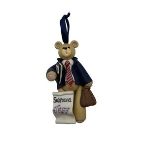Deb Co 2000 Lawyer Bear‎ Ornament Subpoena Jeff Figurine Figural